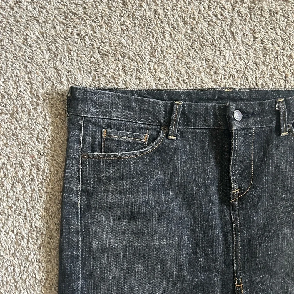 Citizens Of Humanity Dark Denim Skirt Sophia Knee Length Cotton Business Size 31